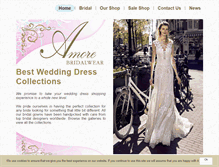 Tablet Screenshot of amorebridalwear.com